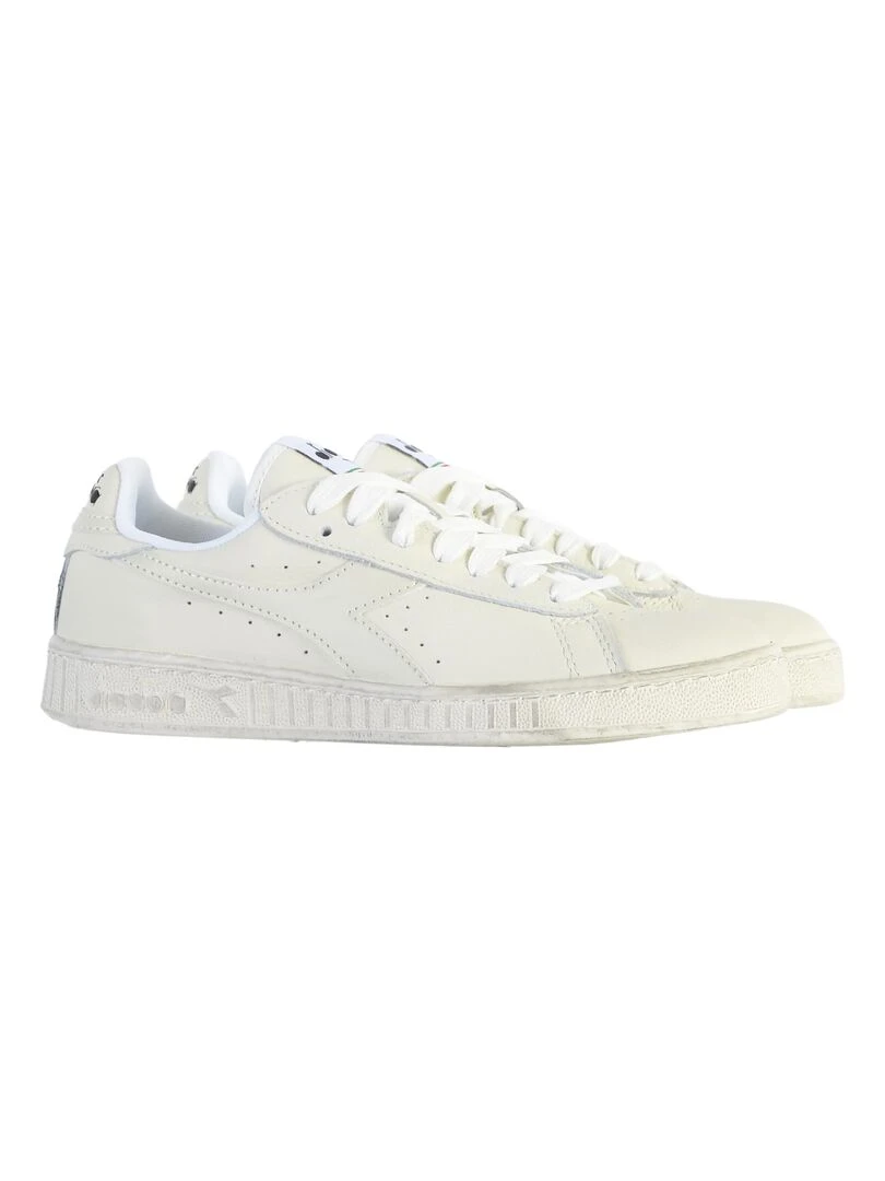 Basket Cuir Diadora Game Low Waxed   Blanc