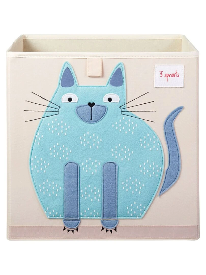 Cube de rangement Chat (33 5 x 33 5 cm) Bleu