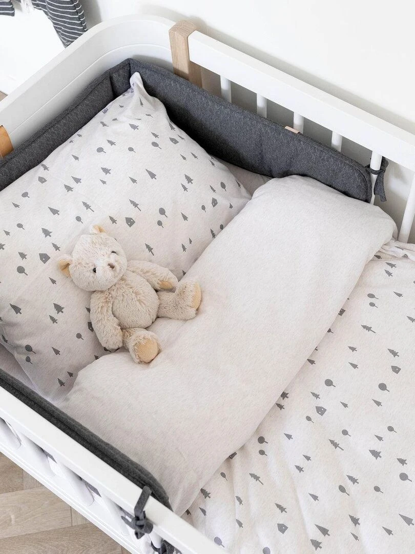 Bemini Housse de couette lit Jersey et jersey   Vert forêt