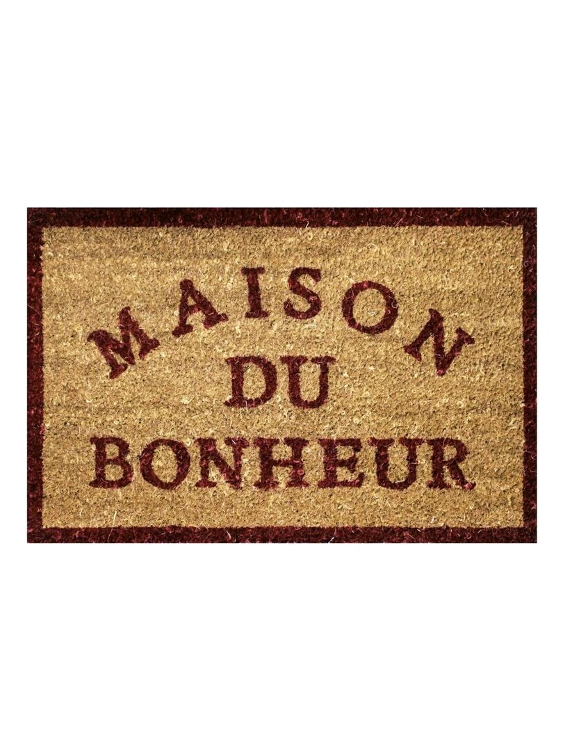 Paillasson coco Maison du Bonheur Marron