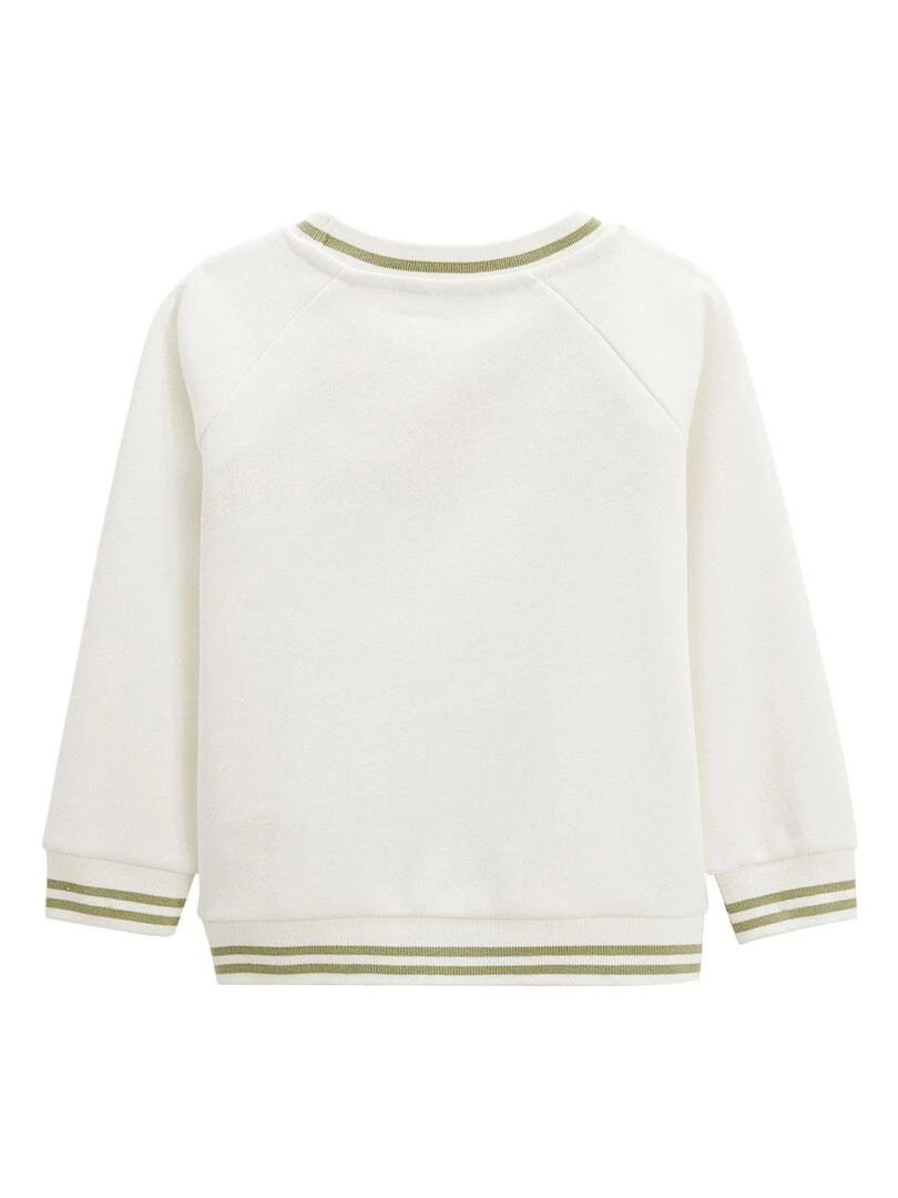 Ensemble bébé sweat shirt et pantalon en molleton Montreal   Ecru