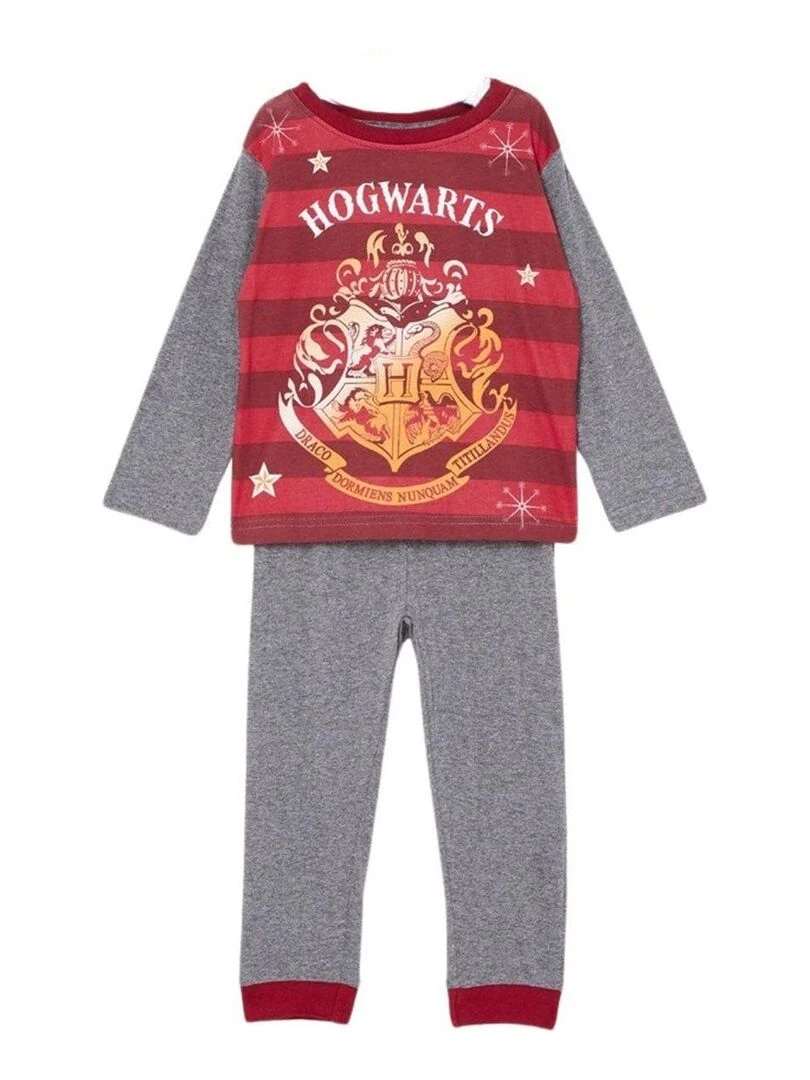 Harry Potter Pyjama garçon imprimé Harry Potter en coton Gris