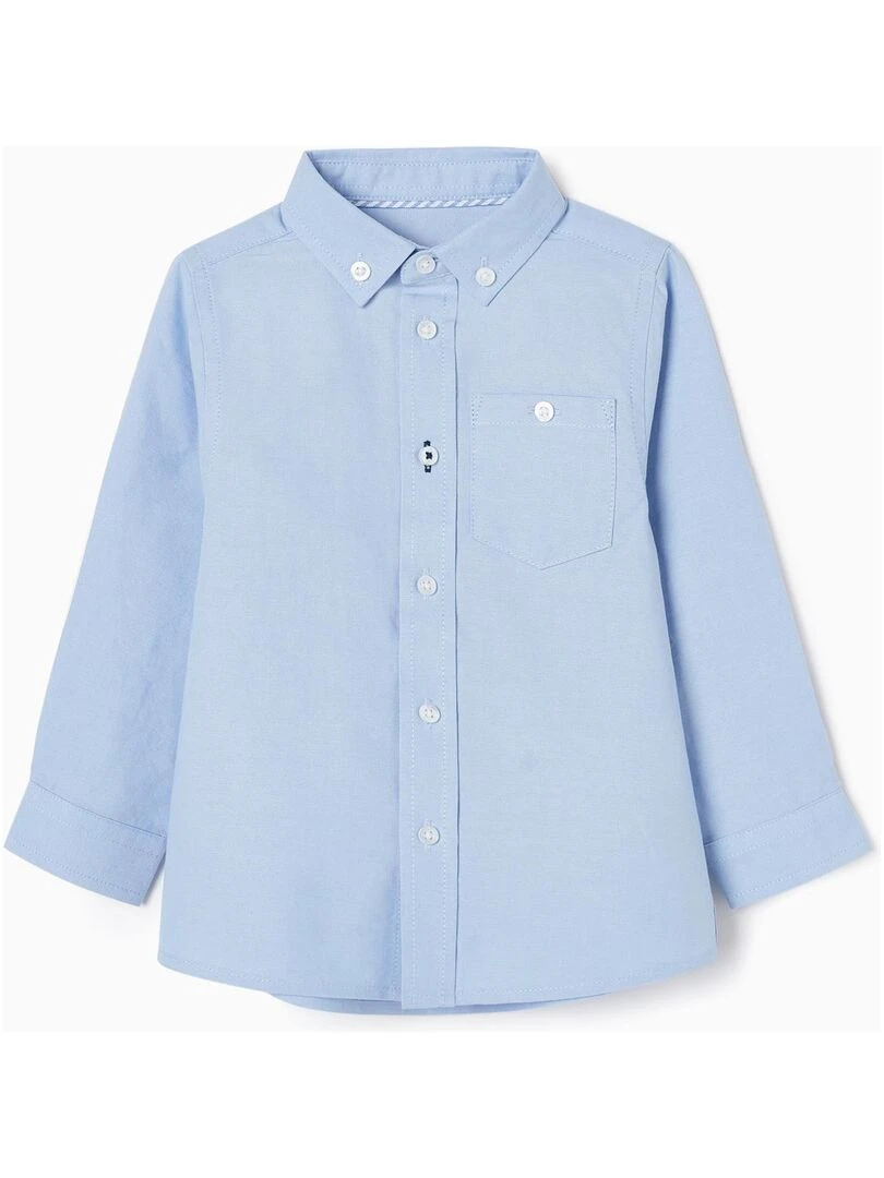 Chemise à Manches Longues en Coton Bébé Garçon manches longues ALPINE LUXURY Bleu clair