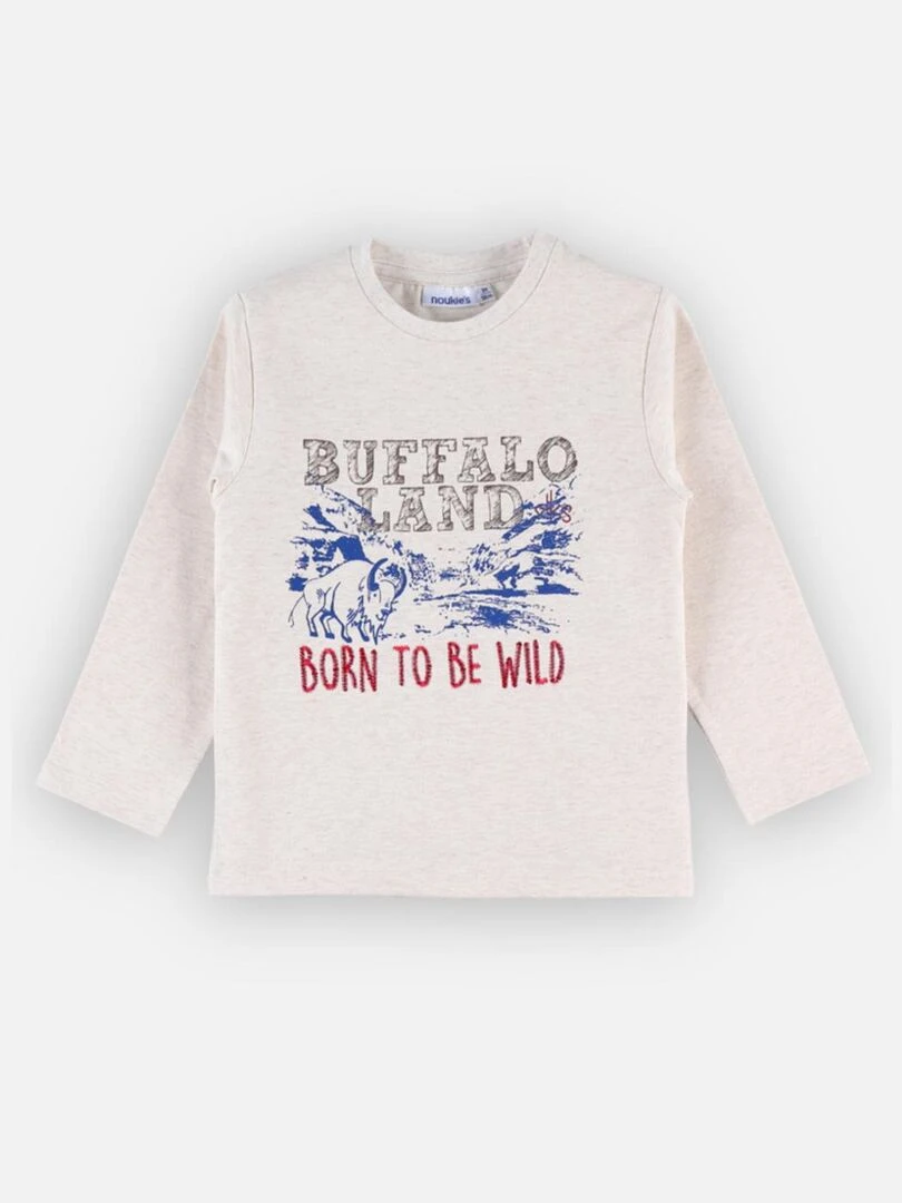 T shirt longues manches  chiné   Noukie's   Beige