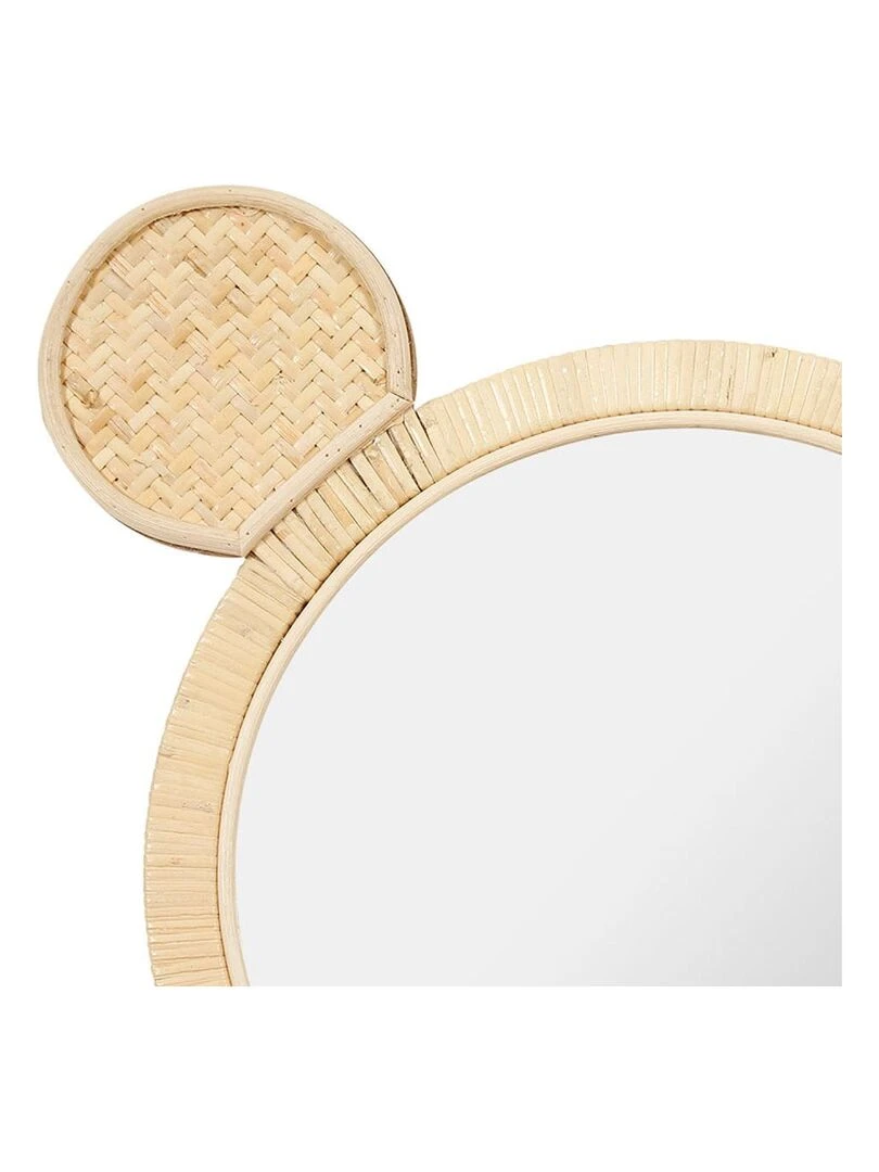 Miroir rotin souris Beige