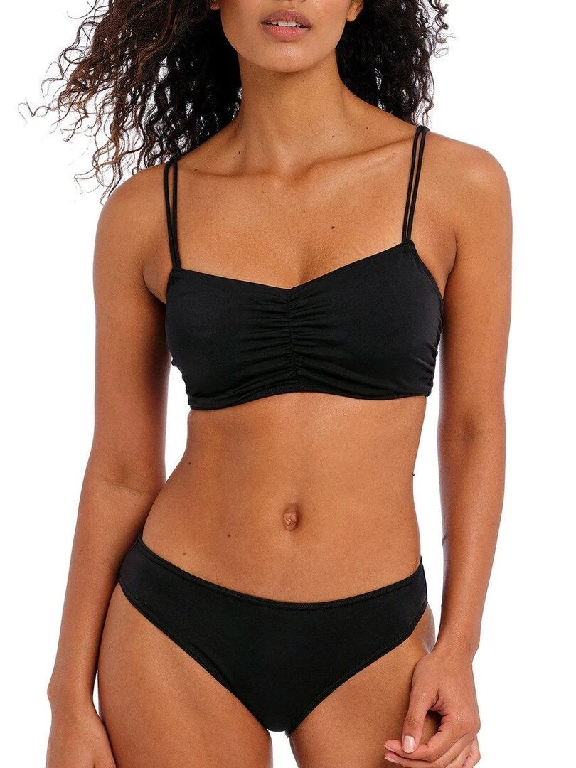 Haut de maillot brassière unie à armatures Jewel cove Noir