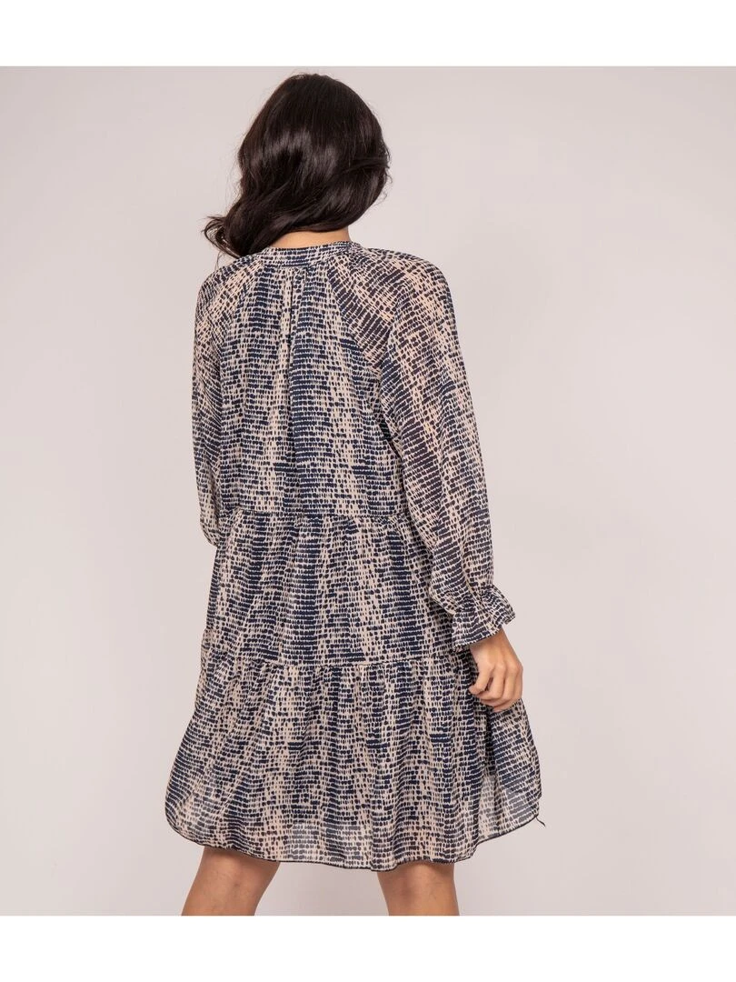 Robe courte motifs ITZEL Bleu
