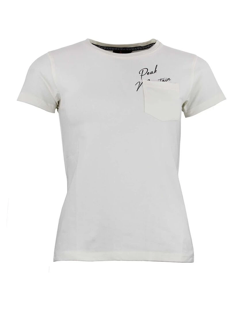 T shirt manches courtes femme AJOJO Ecru