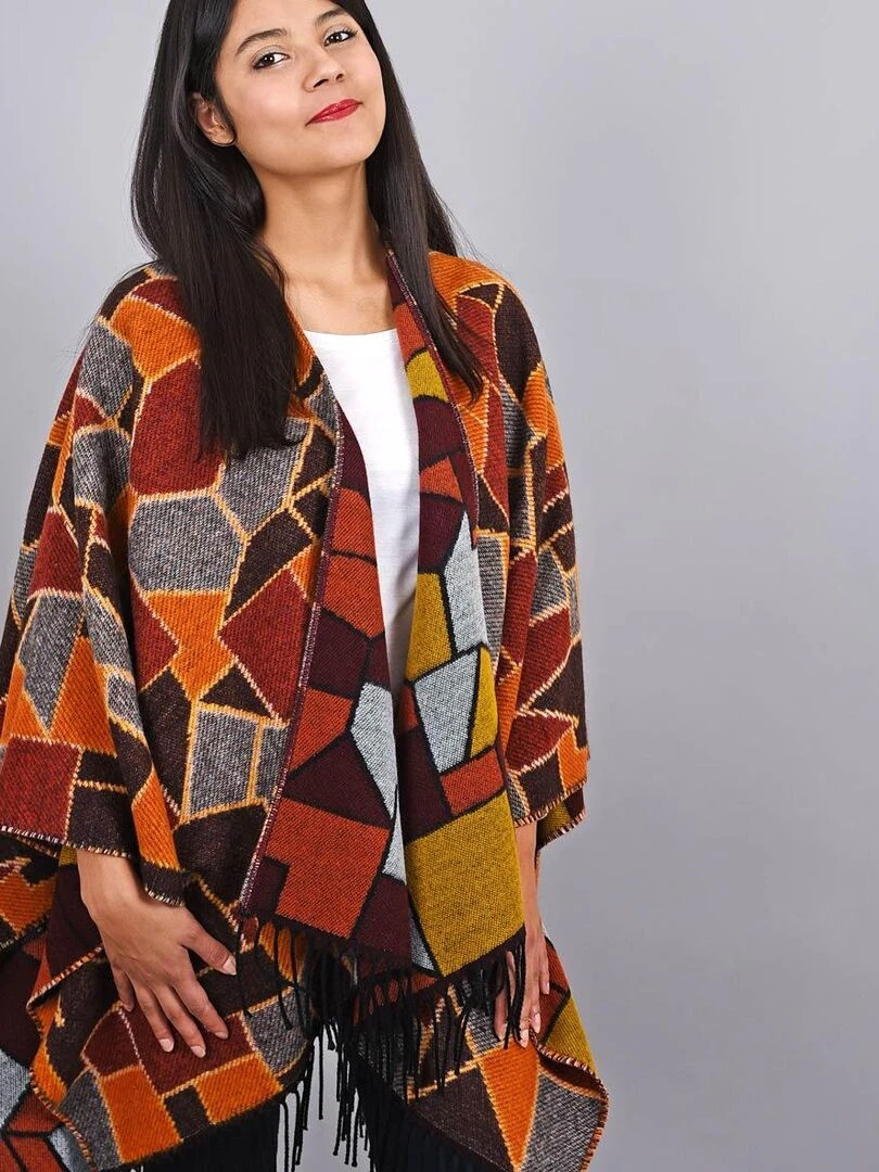 Poncho Nostra Fabriqué en France Orange