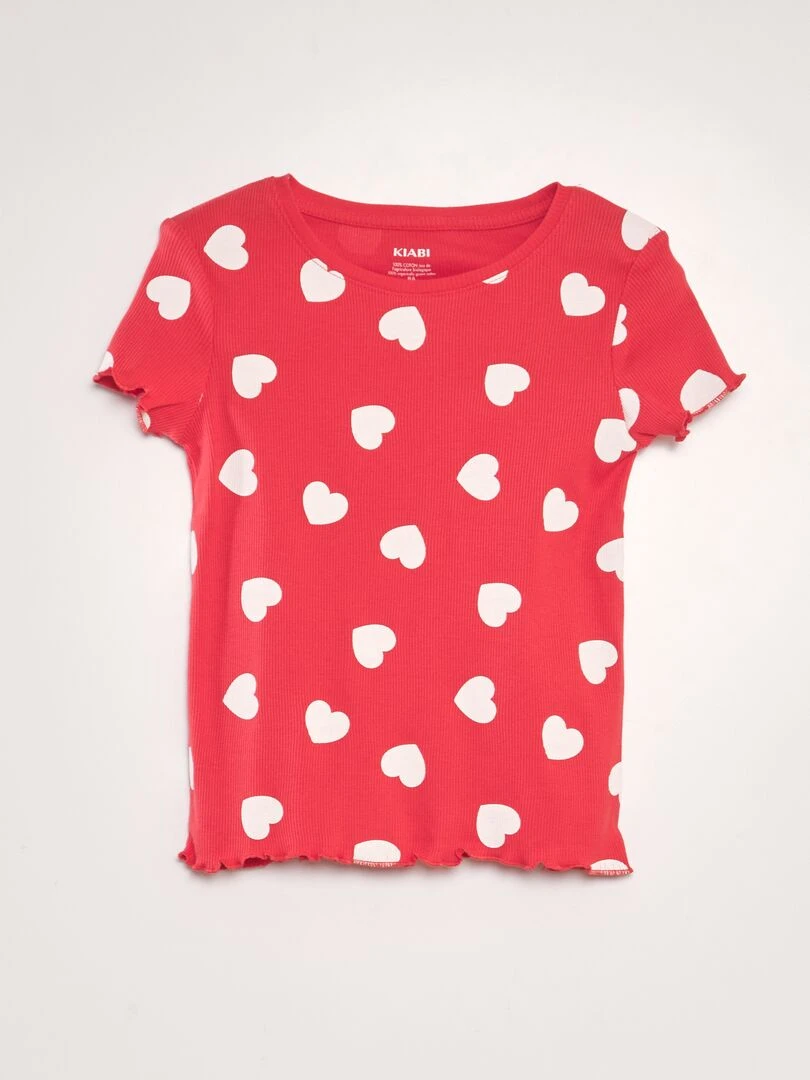 T shirt manches courtes Rouge