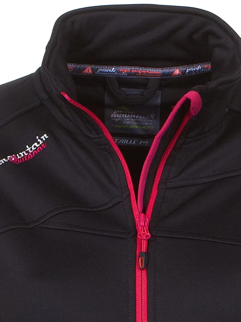 Blouson polarshell fille FACLIMATE   PEAK MOUNTAIN   Noir Noir