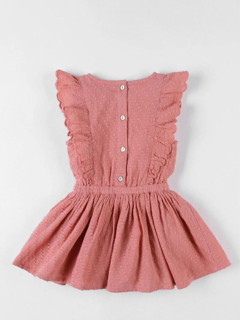 Robe cérémonie à volants blush Noukie's Rose