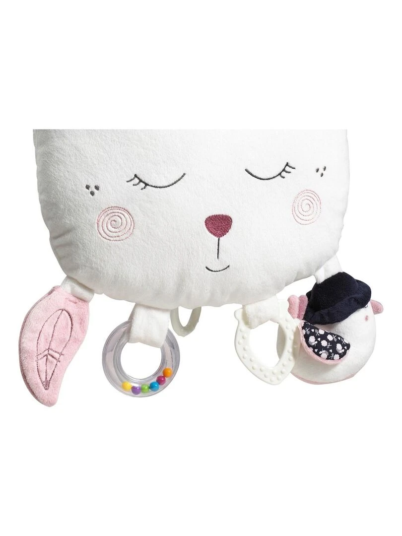 Jouet d'activités Musical lapin à LED en velours blanc   SAUTHON   Blanc