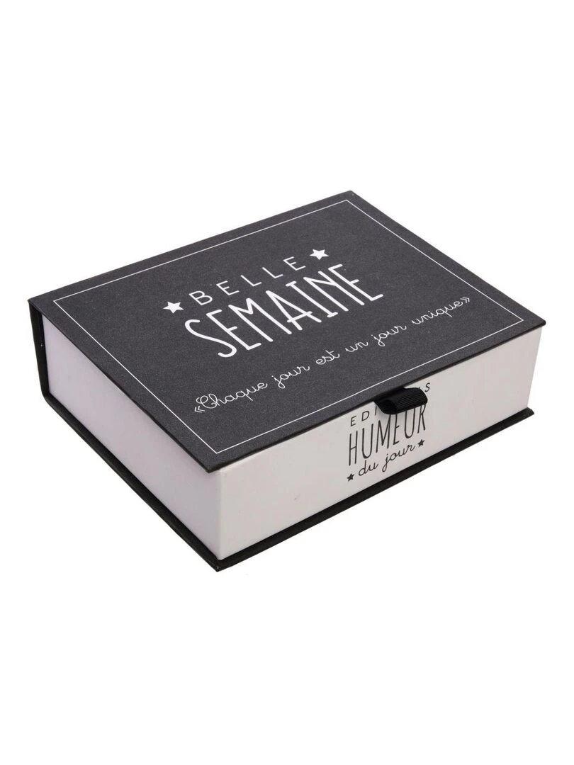 Coffret cadeau 6 bougies parfumées Belle semaine   Blanc Noir