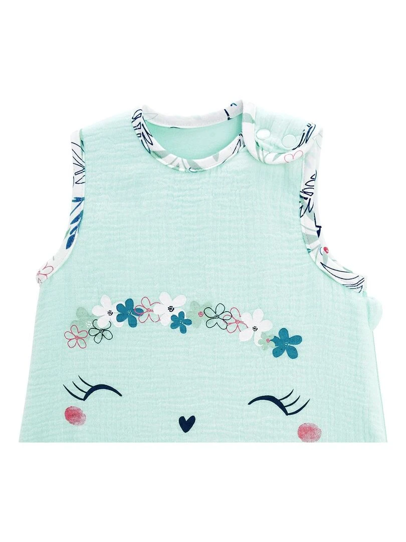 Gigoteuse d'été en gaze de coton Dahlia   Bleu