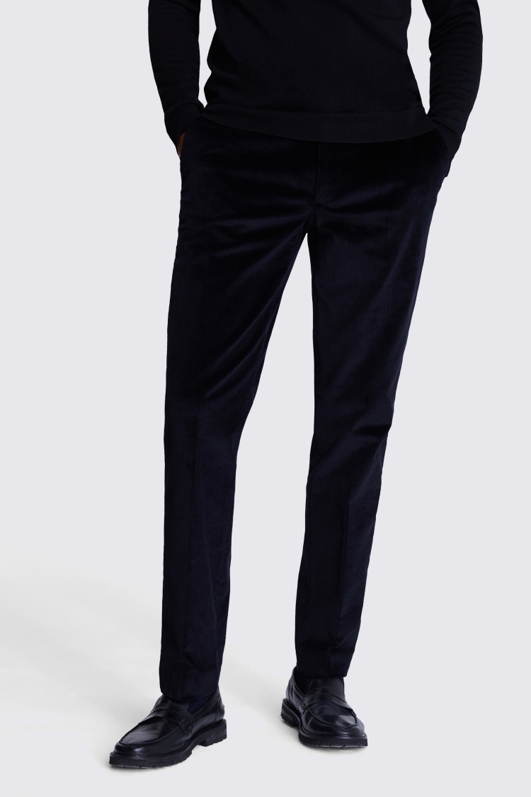Slim Fit Ink Corduroy Trousers Buy Online at Moss