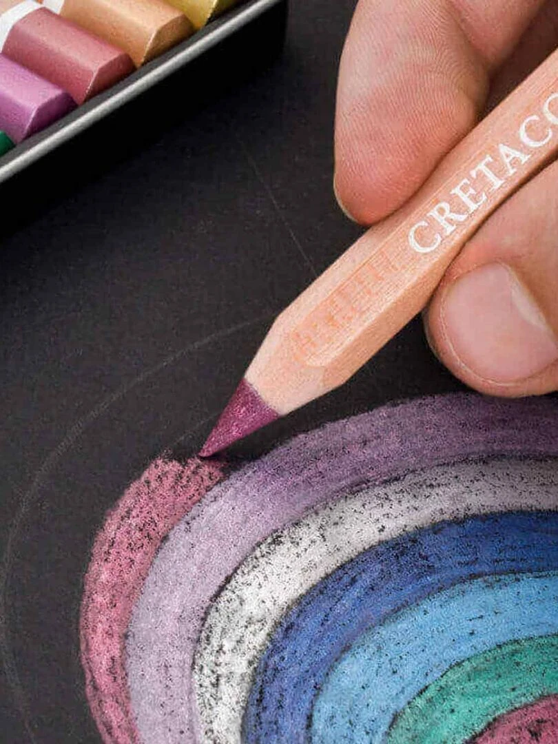 12 crayons de couleur brillants effet métallique   N/A