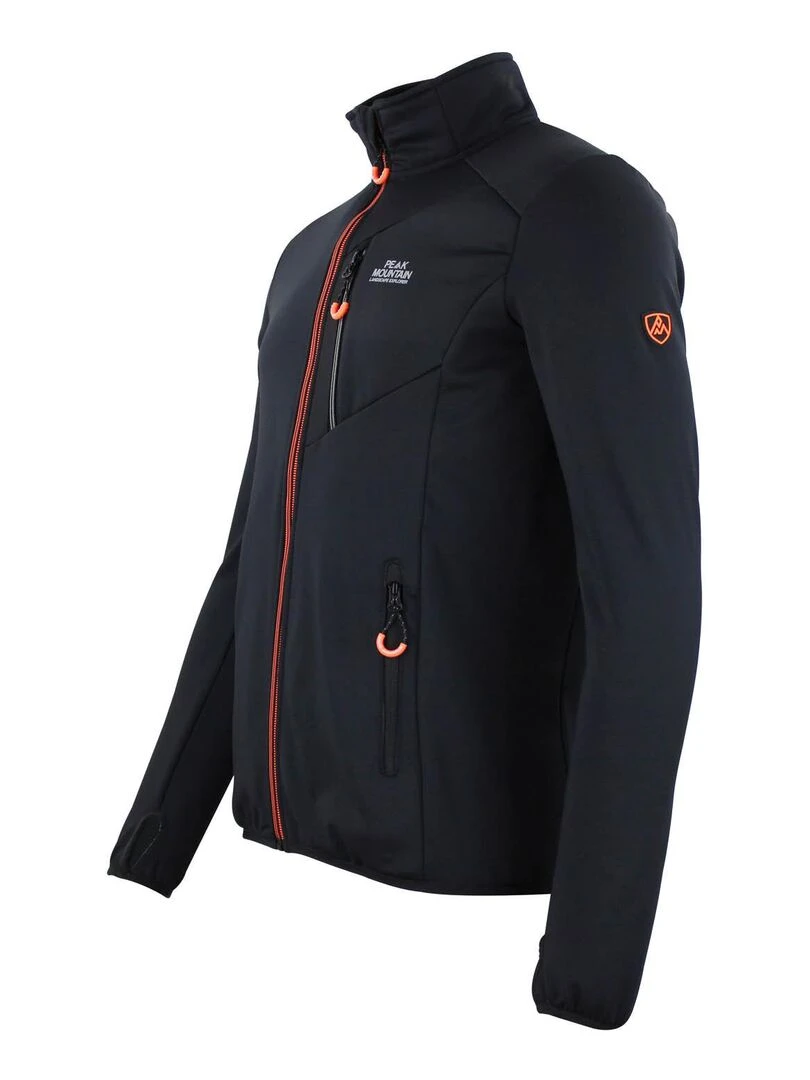 Blouson polarshell homme CLIMO   PEAK MOUNTAIN   Noir Noir