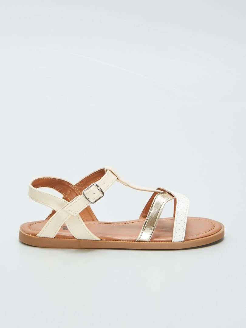Sandales à brides fantaisies Beige/doré
