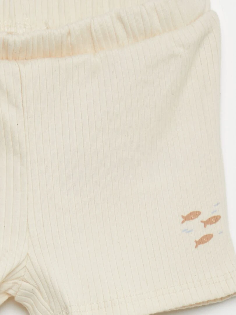 Lot de 2 boxers en coton   Beige