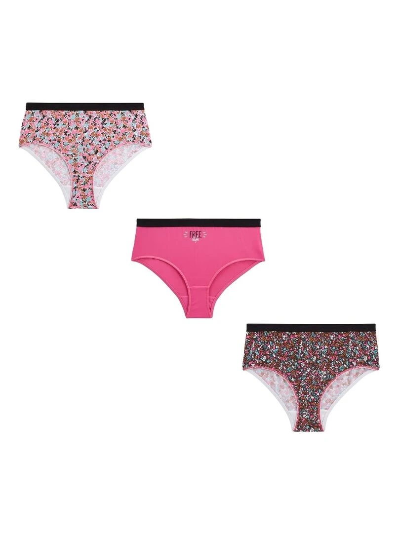Lot de 3 culottes fille Vanny Rose