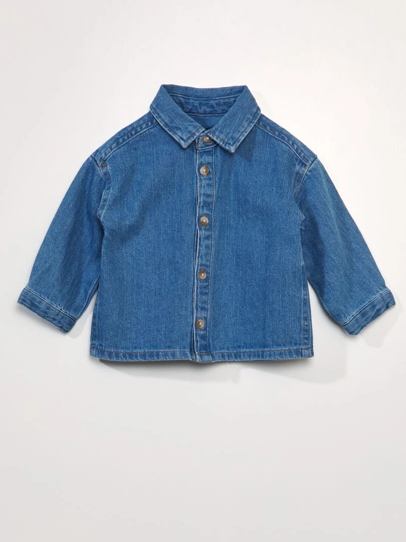 Chemise en denim coupe loose Bleu