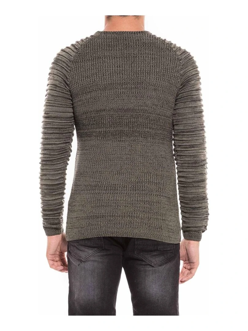 Pull col rond LOURSON Kaki