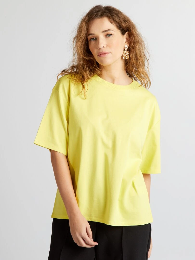 T shirt en maille jersey   Tough Cotton™   Jaune