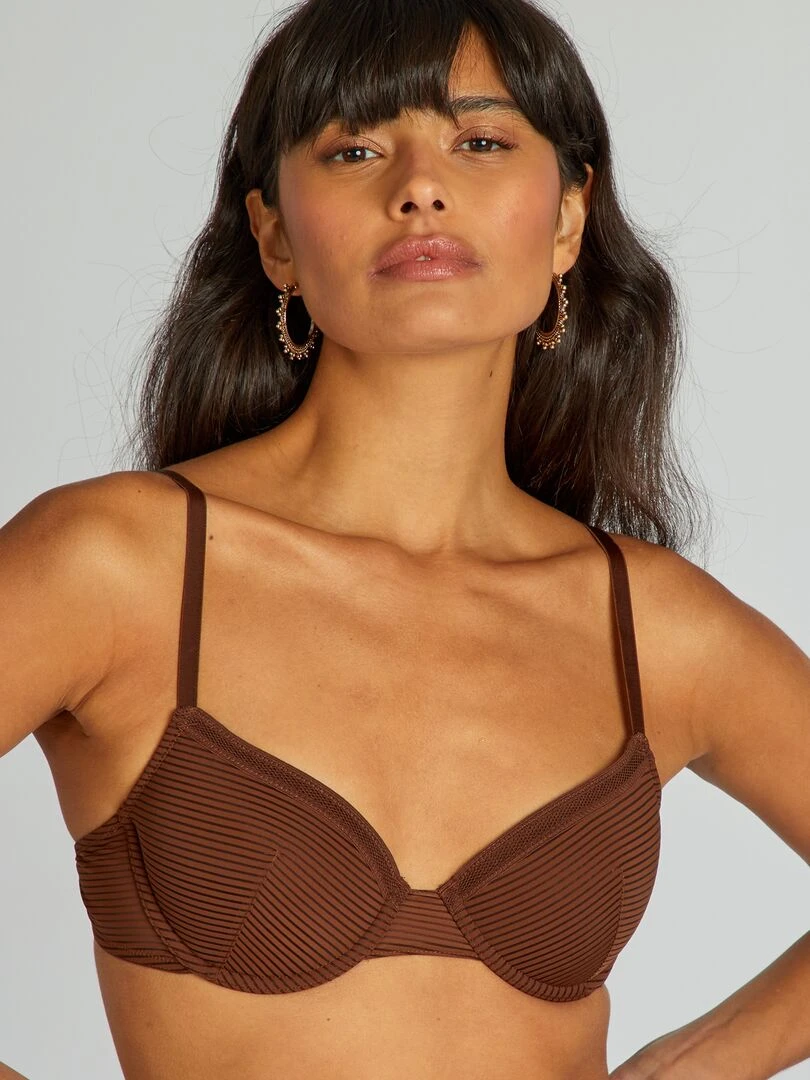 Soutien gorge paddé microfibre Marron