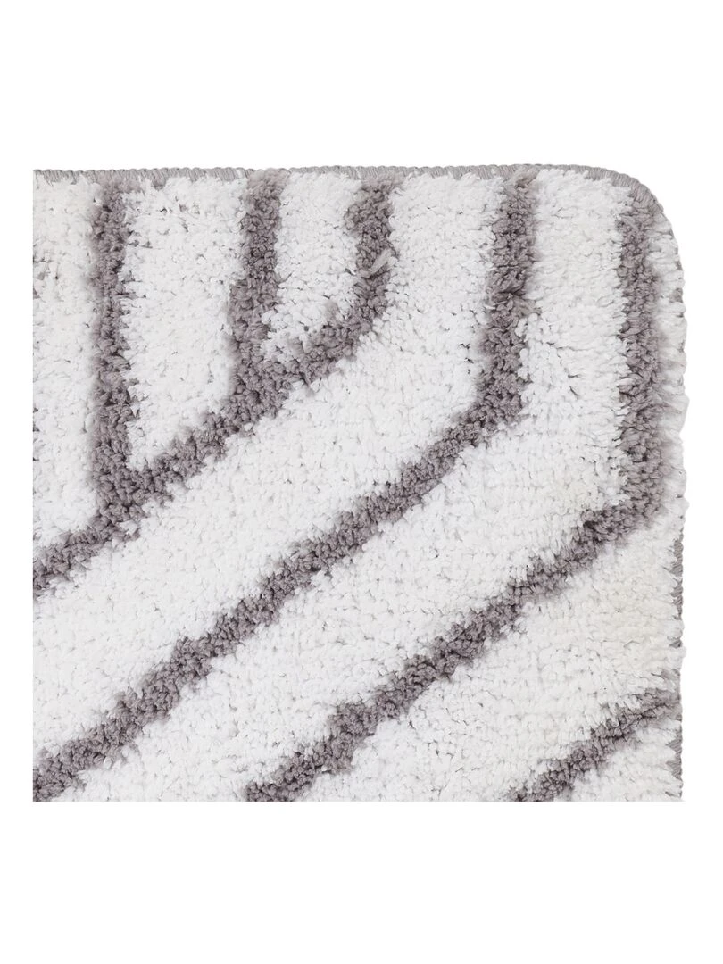 Guy Levasseur   Tapis de bain en polyester fantaisie blanc   Blanc