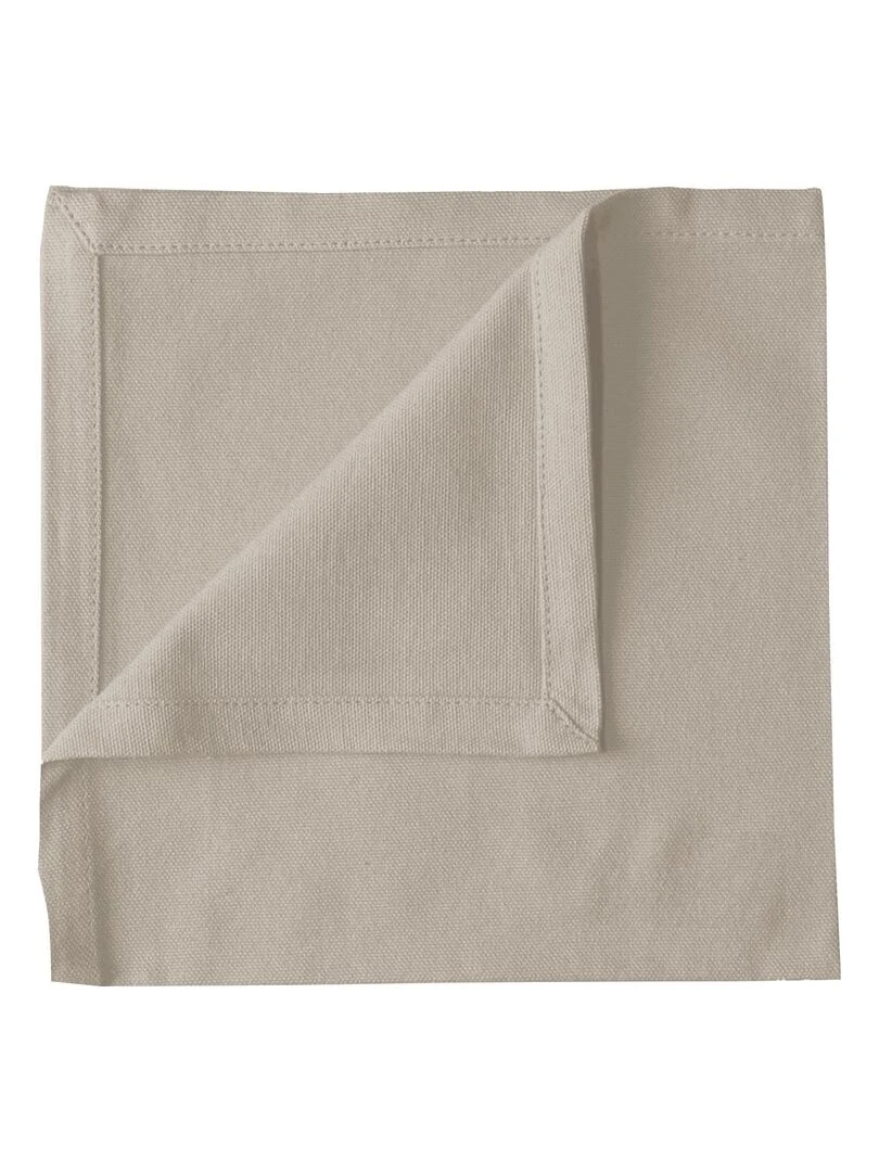 Serviette de table unie et colorée Ecru