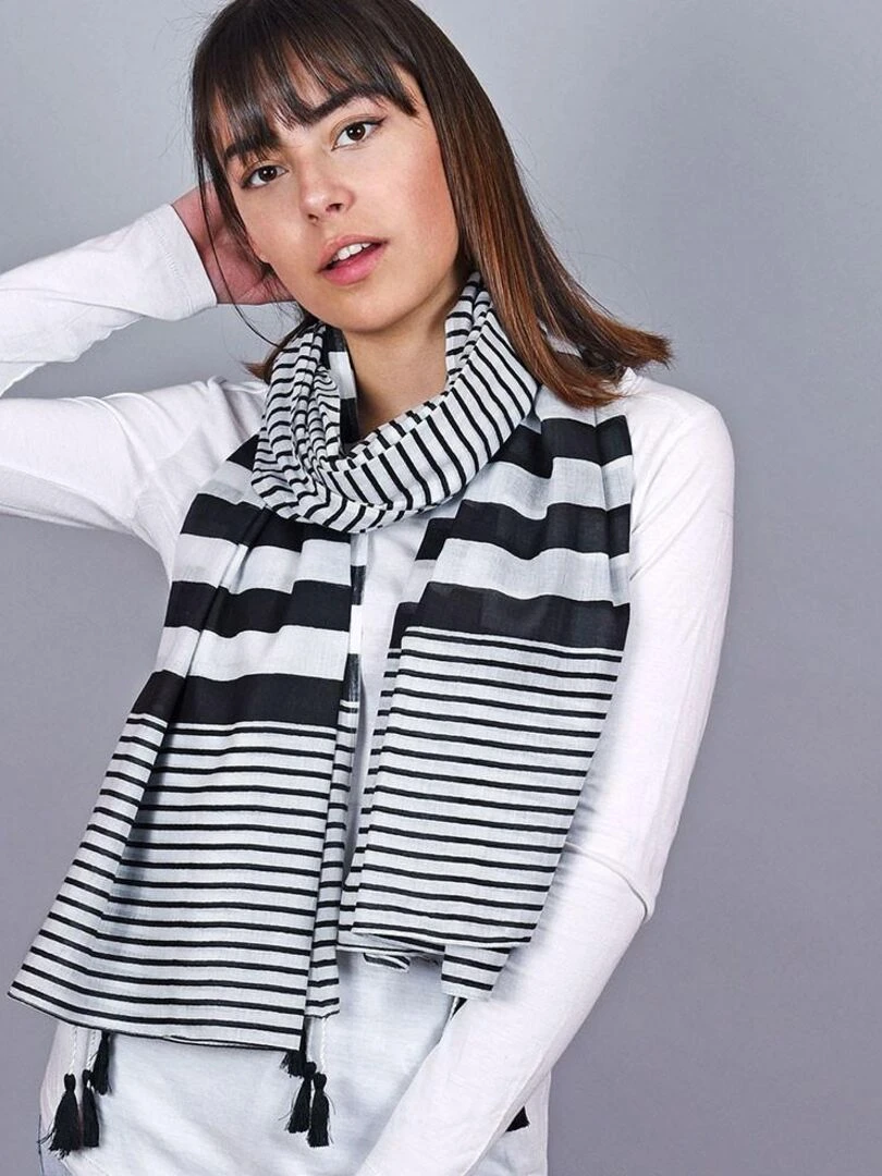 Foulard marinière Noir