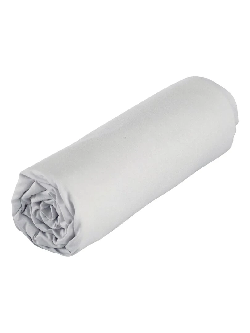 Drap dousse lit bébé 60x120 cm 100% coton Bio 'P'tit Basile' Gris perle