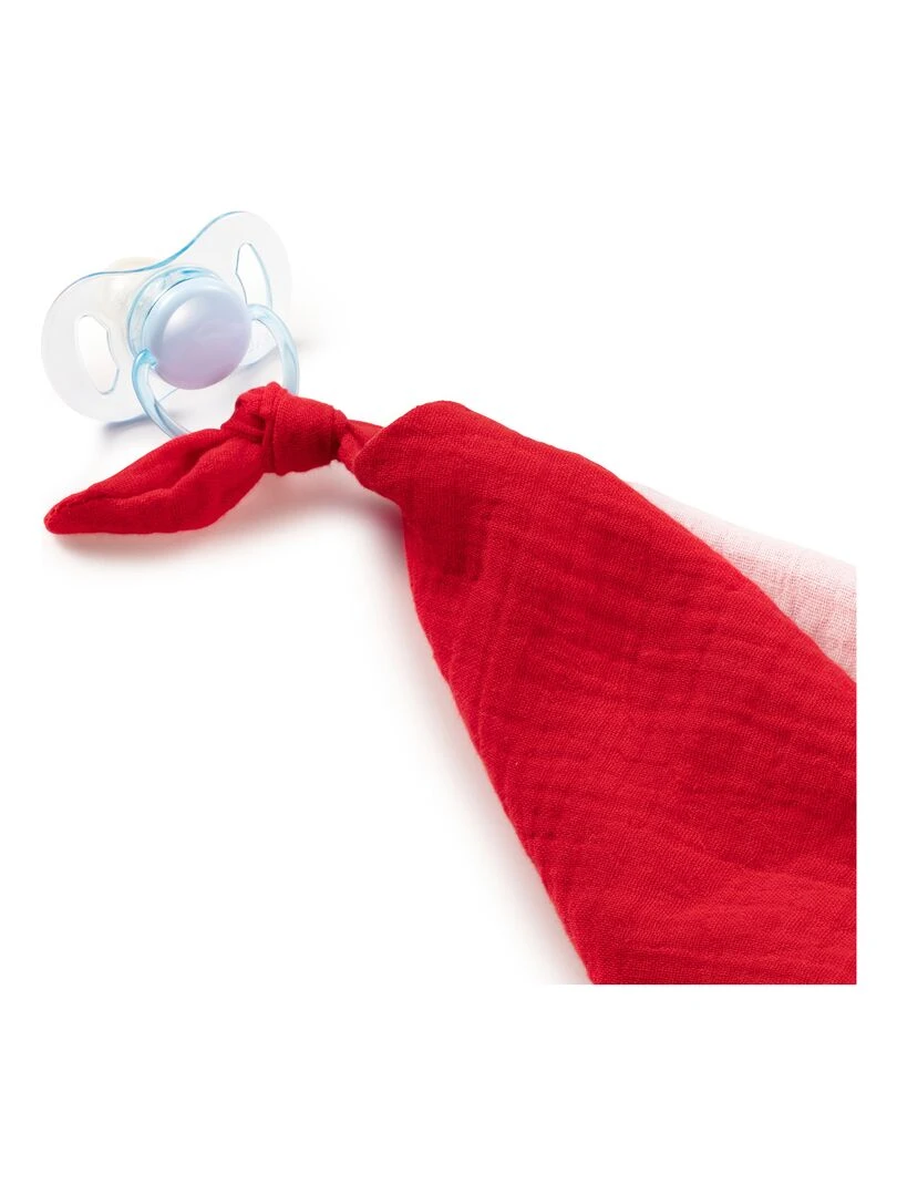 Doudou attache sucette Alice la renarde   Rose