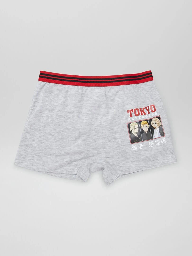 Lot de 2 boxers stretch 'Tokyo'   Gris