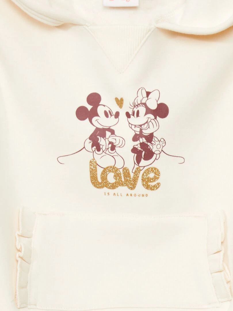Sweat à capuche 'Mickey' Blanc