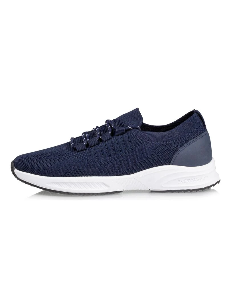 Baskets Confort Homme slip on lacets Marine   Bleu marine