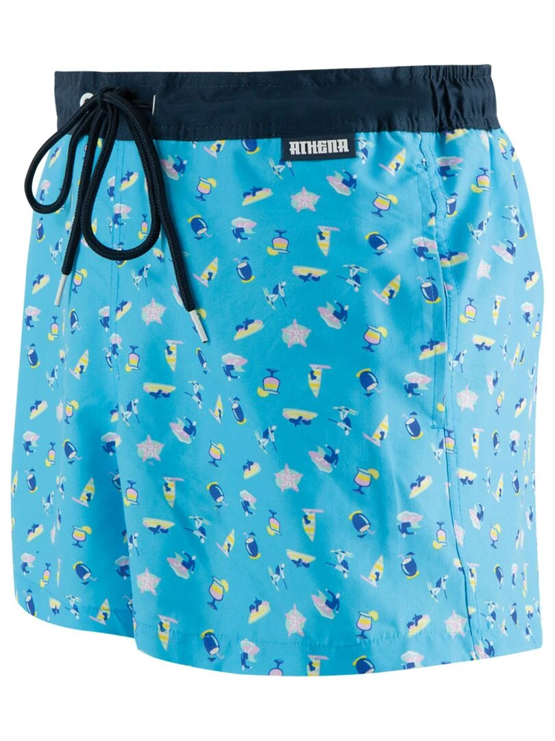Bermuda de bain homme Waves Bleu turquoise