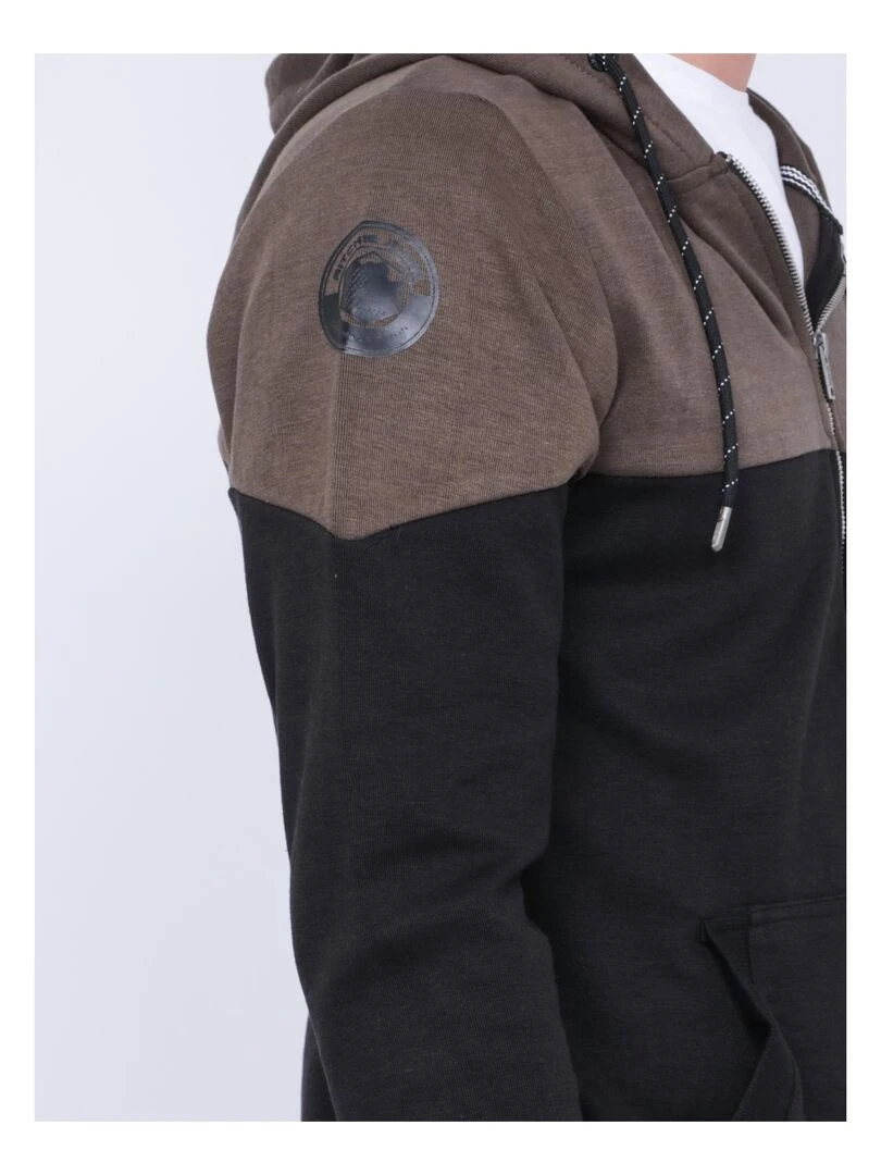 Sweat zippé capuche WICKER   Vert