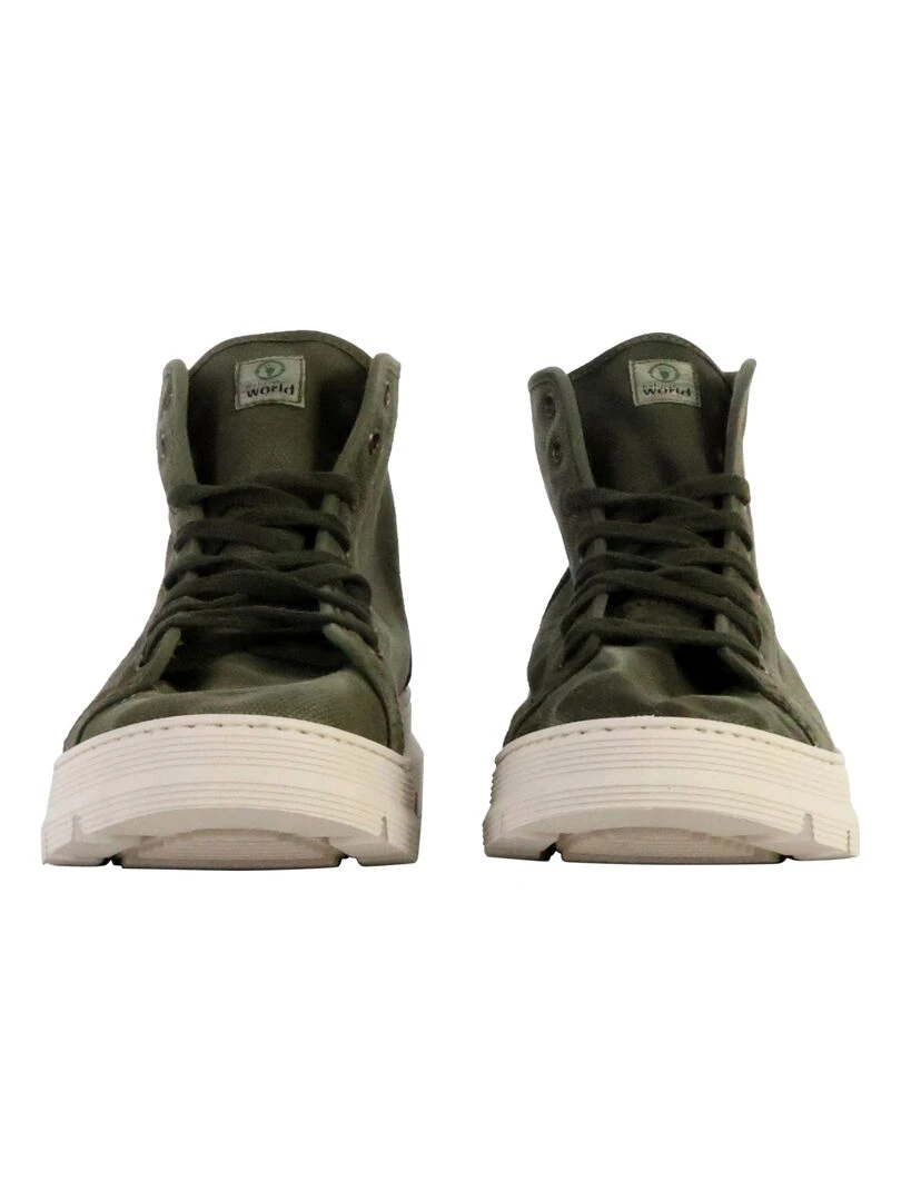 Basket Montante à Lacets Natural World Bota Enzimatica   Vert