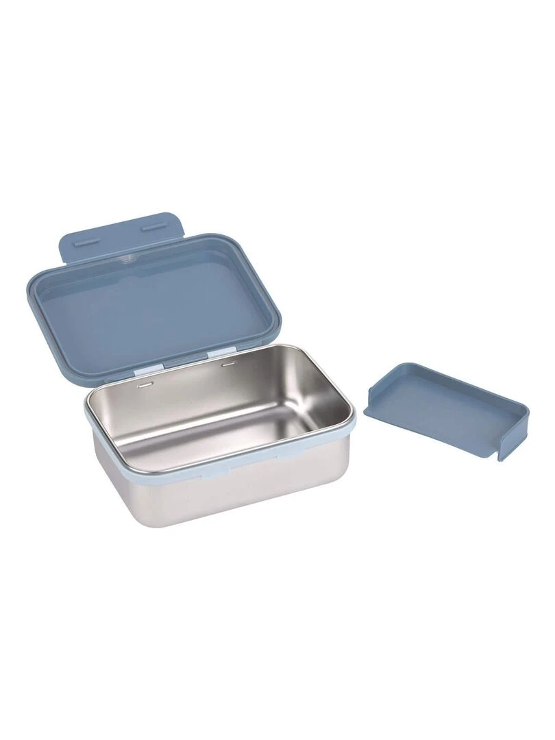 Boîte à goûter en inox Tracteur   Bleu