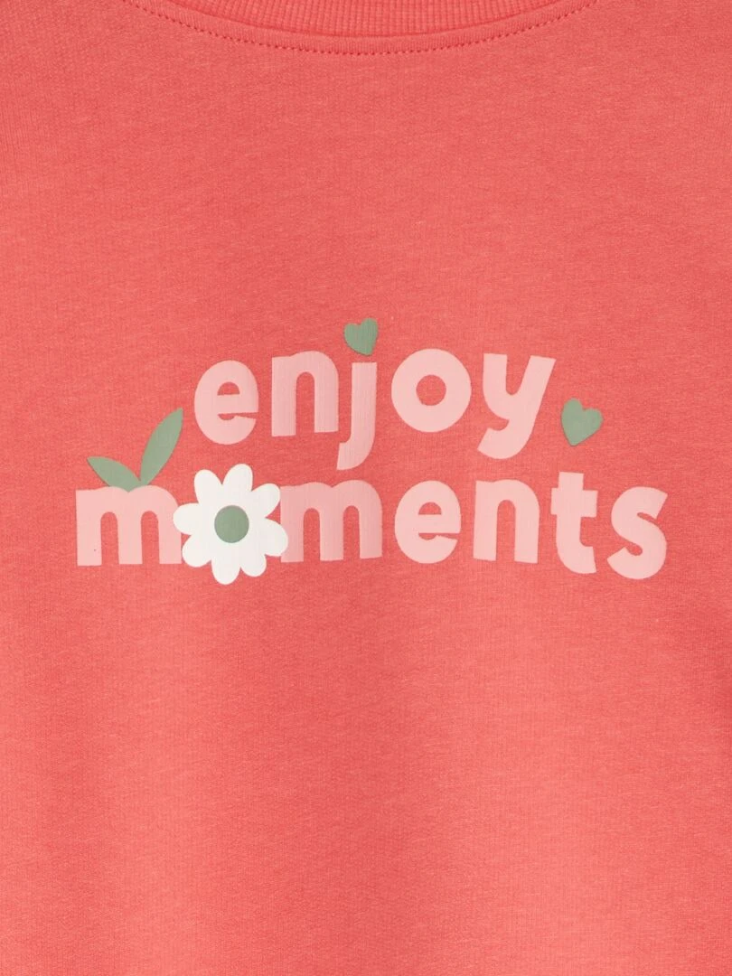 T shirt manches longues bouffantes Rose