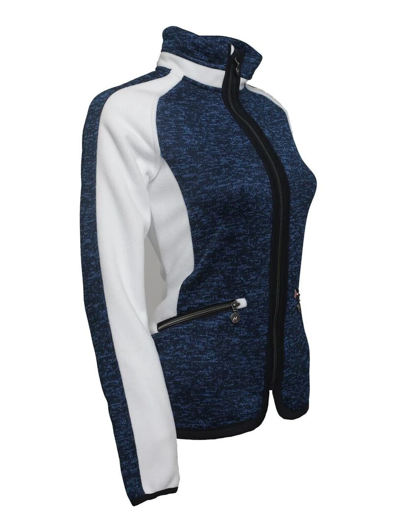Blouson polaire femme ASPHERE   Noir Bleu marine Blanc