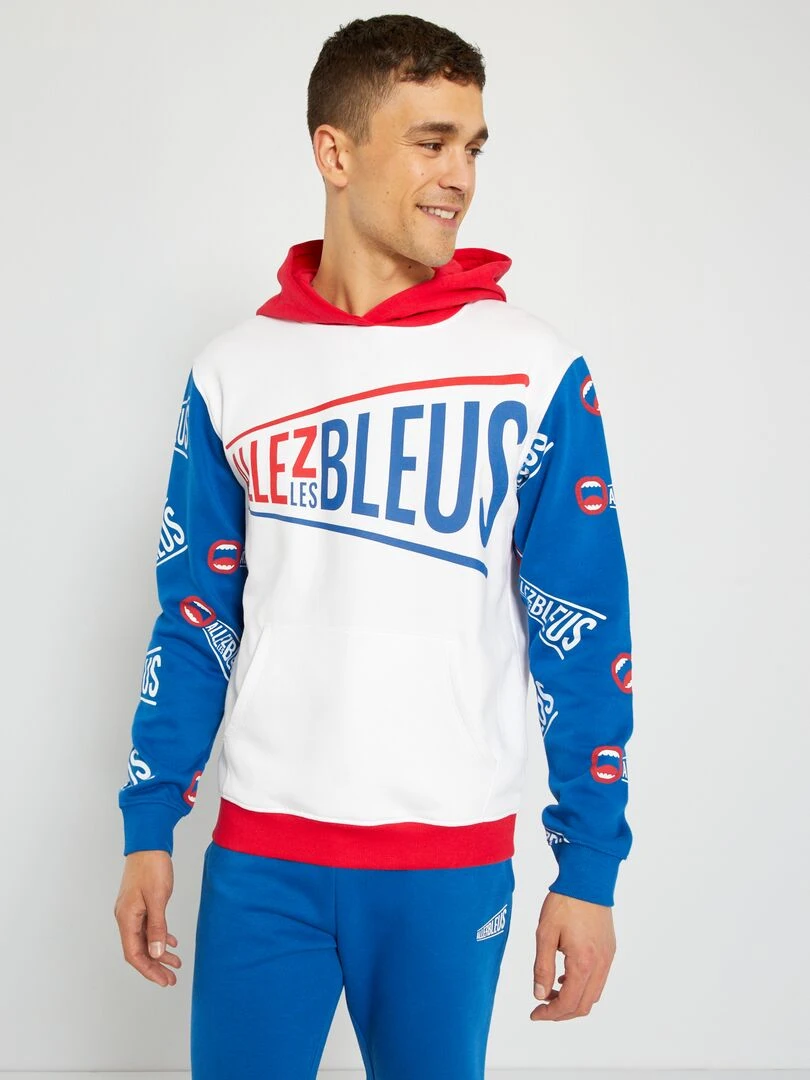 Sweat en molleton Allez Les Bleus Bleu/blanc/rouge