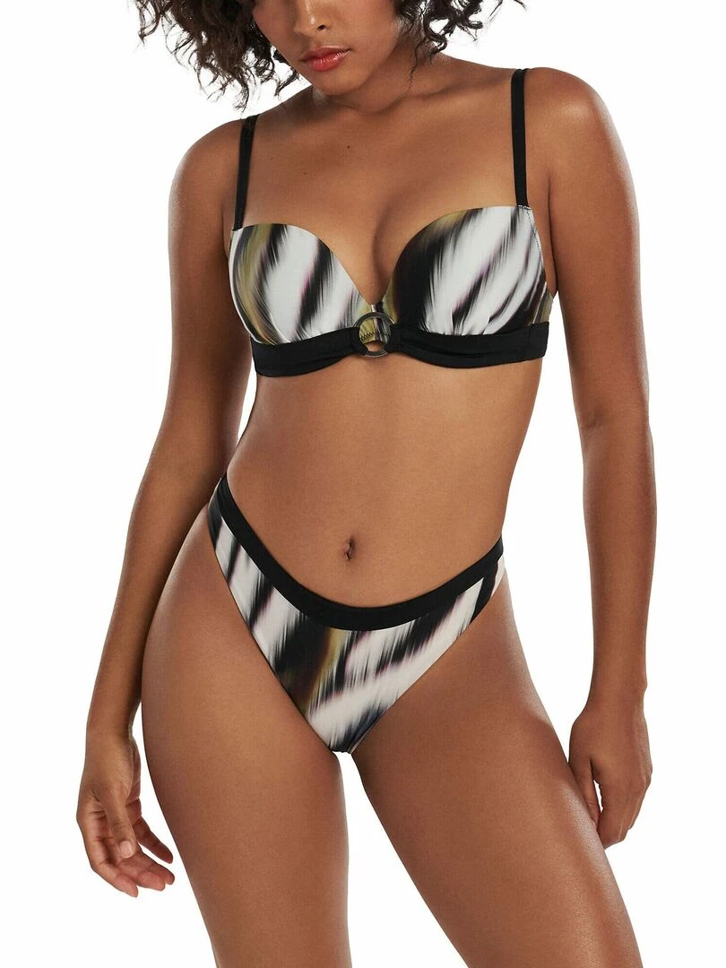 Bas maillot slip de bain échancré Kefalonia   Noir