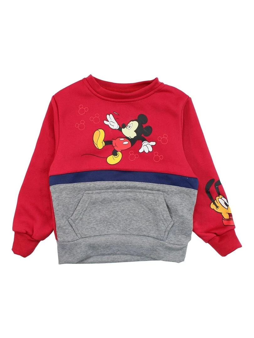 Disney Sweat garçon imprimé Mickey Rouge