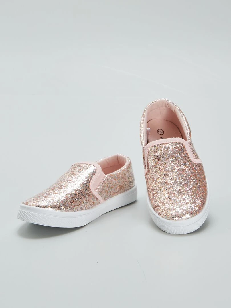 Baskets basses slip on   Rose