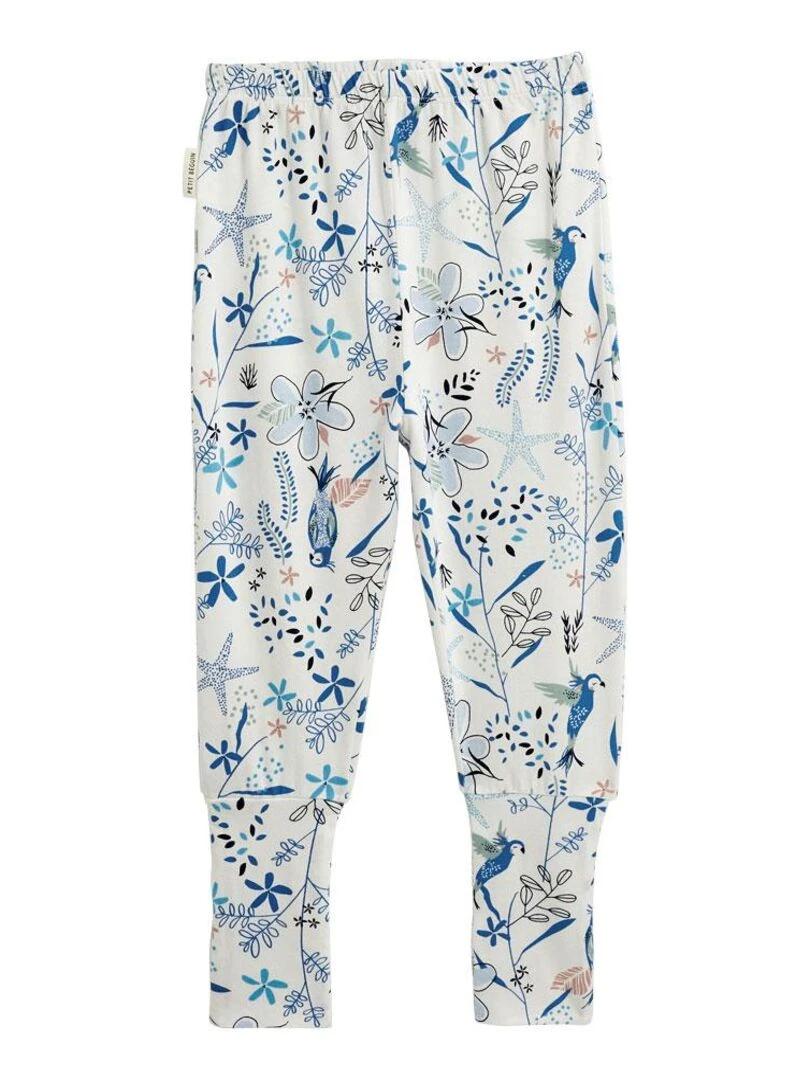 Pyjama bébé 2 pièces à pieds retroussables Océan d'amour   Bleu