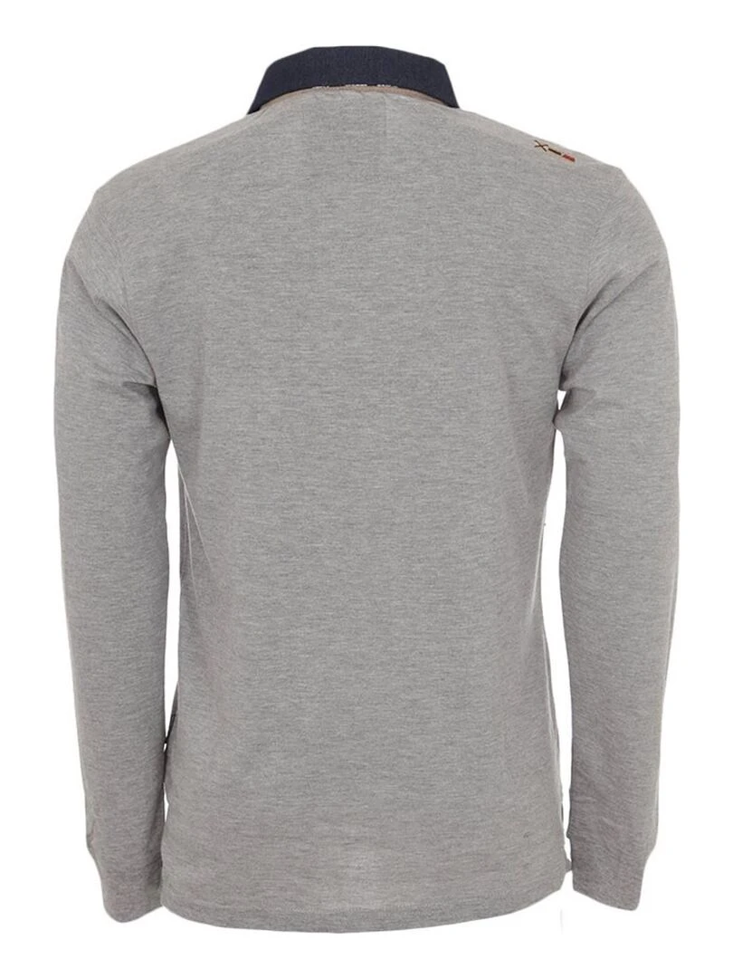 Polo manches longues garçon ECENICE VENT DU CAP Gris