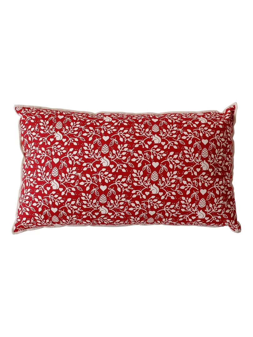 Coussin montagne chic déhoussable Rouge